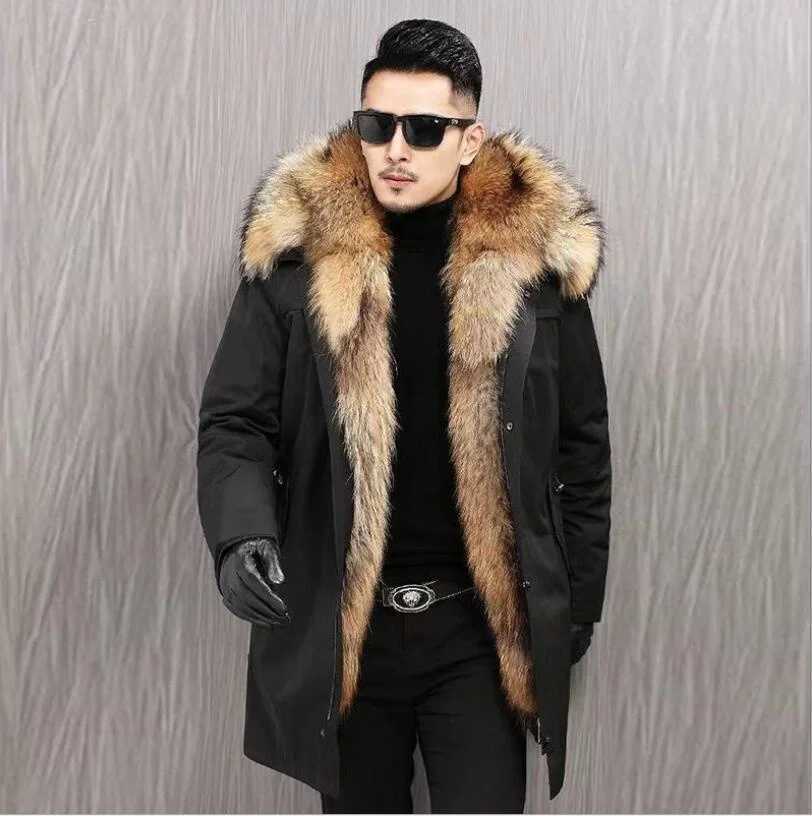 Down Long Waterproof Jackets faux Fur Coat For Man winter Jacket puffer jacket men 2023 Winter warm coats Men clothing LX241009