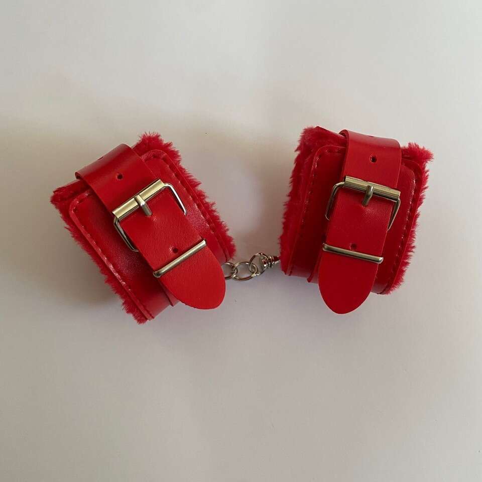 SM adult sex toys SM plush handcuffs spot wholesale leather handcuffs alternative adult toys plush ankle cuffs