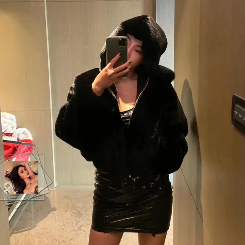 Autumn and Winter Fur Coat Womens Fashion Edition Fur Jacket Integrated Thickened Warm Short Wear 241007