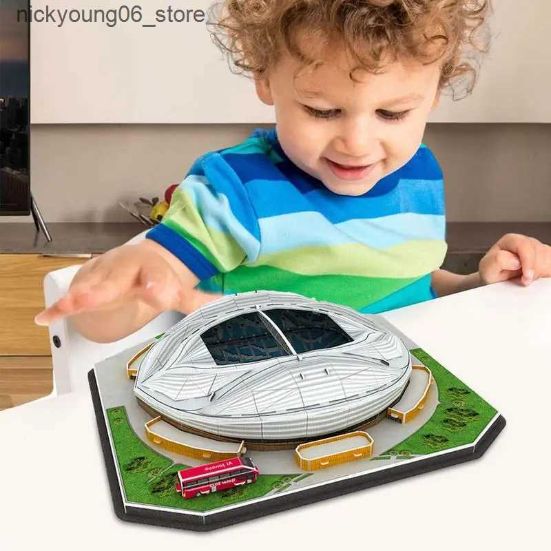 3D Puzzles 3D Soccer Field Model Puzzle Realistic 3D Soccer Stadium Model Puzzle With 8 Different Shapes Easy Installing Jigsaw Puzzle Toys L240910