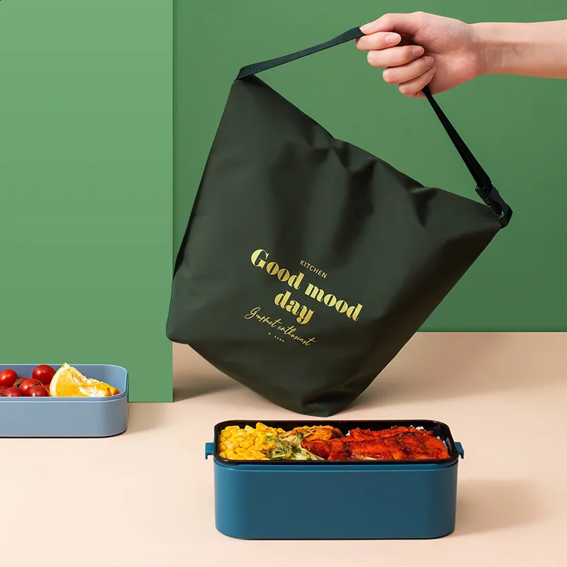 Portable Largecapacity Thermal Lunch Bags Waterproof Nylon Picnic Food Insulated Container Bento Cooler Bag for Work School 240925