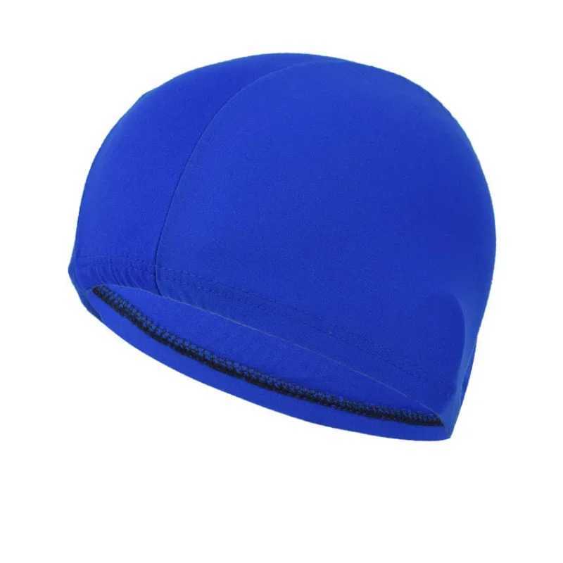 1 piece of high elasticity single thread polyamide swimming cap mens and womens uncut breathable swimming cap adult cloth cap hot spring CL241009
