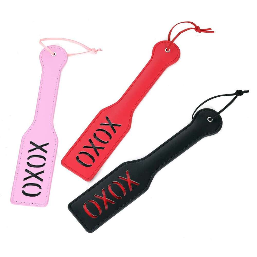 Cross border fun xoxo leather racket manufacturer direct sales sm hand racket sp tool spanking BDSM leather racket Amazon