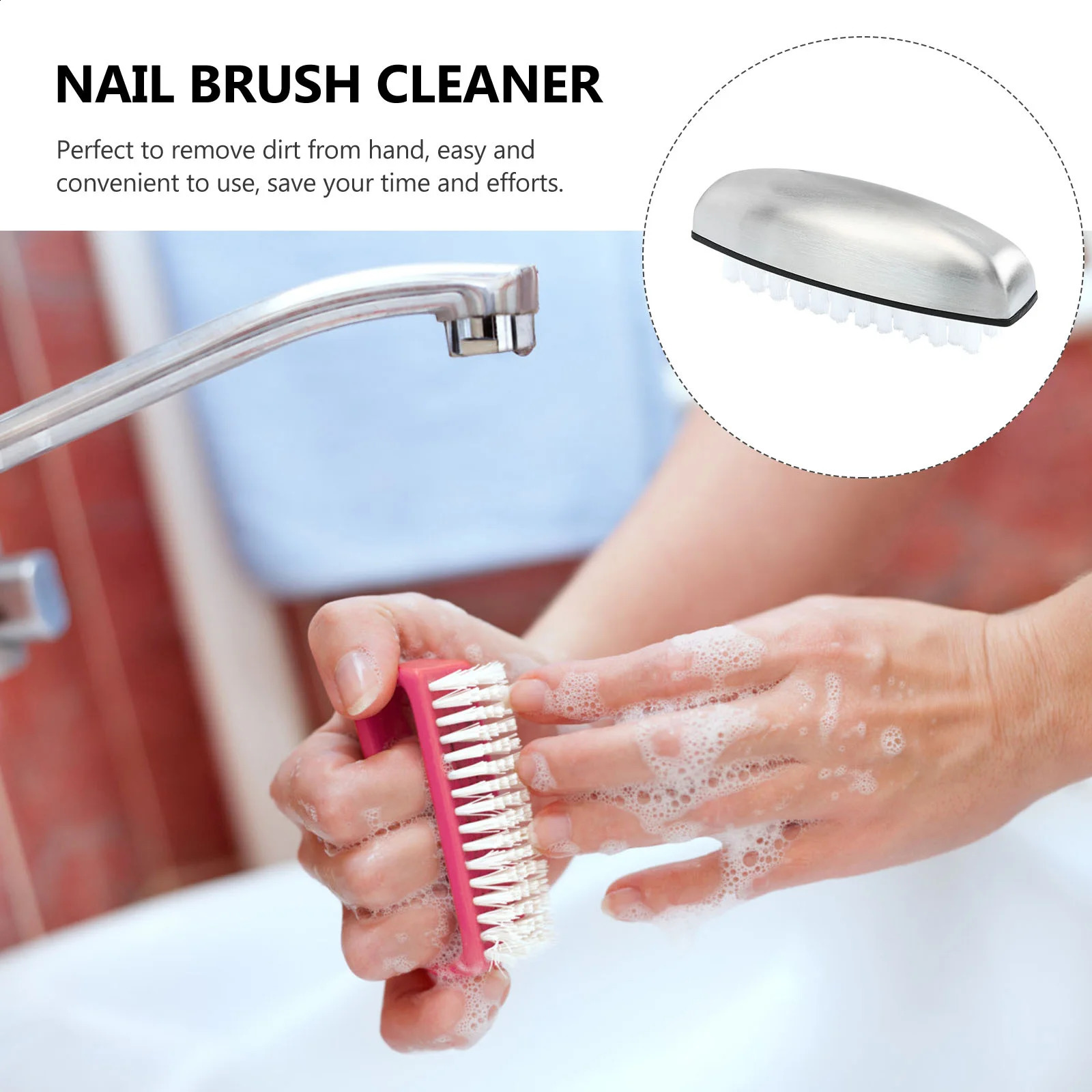 Nail brush cleaning Miss Toes Manicure scrub nylon wool Pp gel hand washing 241008