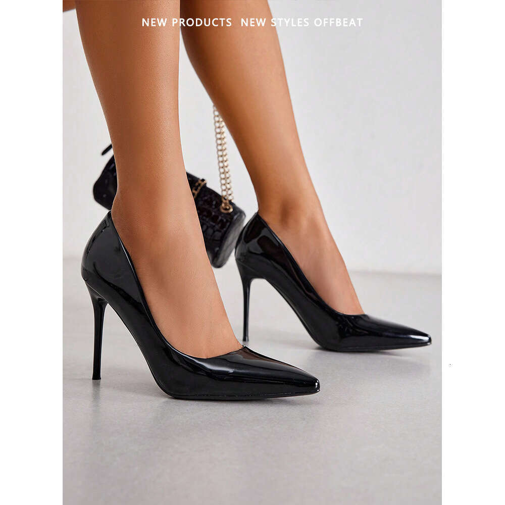Export Plus Size Professional High Heels For Women, Slim Heels, Pointed Toes, Spring New Style, Shallow Mouth Temperament, Single , Women's Commu