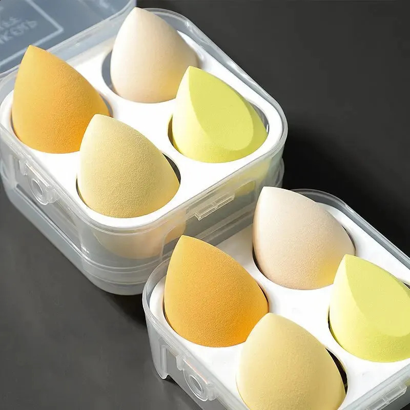 4-piece/set color mixed beauty egg beauty sponge makeup sponge makeup tool basic makeup tool makeup tool 241008