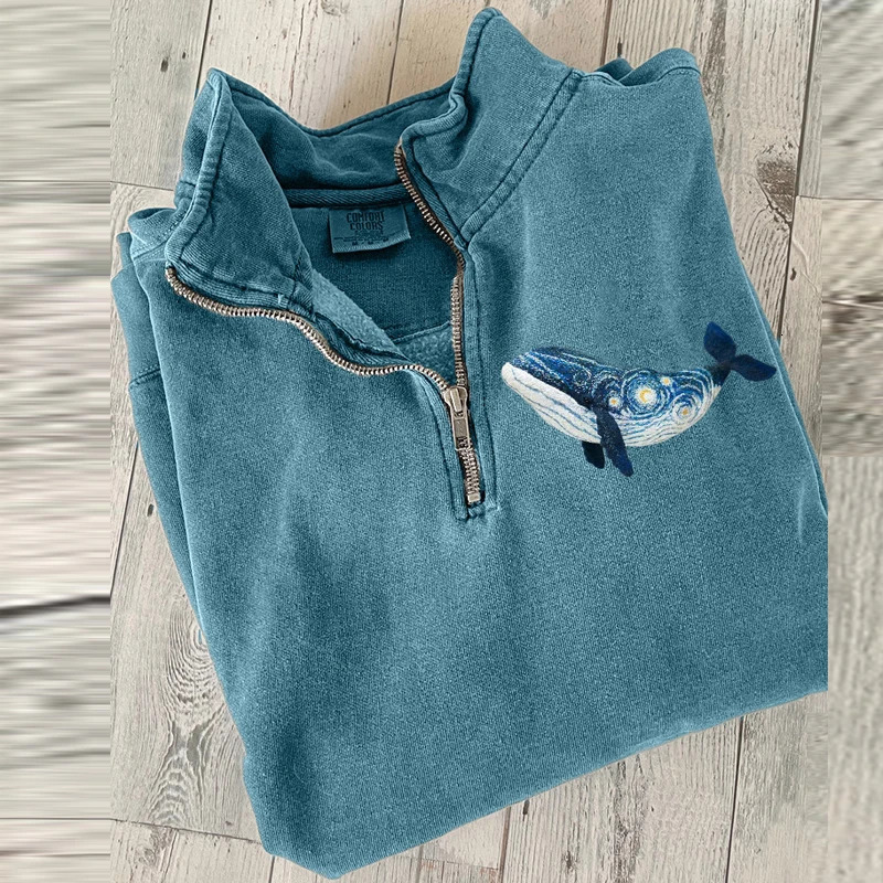 Mens Whale 3D Digital Print Hooded Sweatshirts Men Art Zip Up Hoodies Winter Man Casual Long Sleeve Streetwear Pullover Top 240905