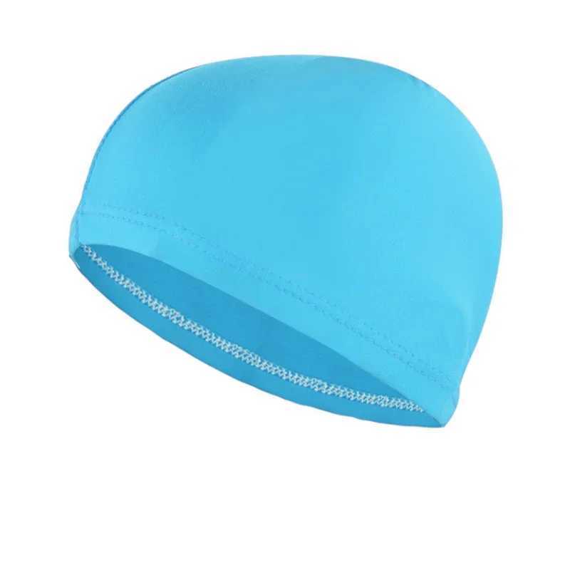 1 piece of high elasticity single thread polyamide swimming cap mens and womens uncut breathable swimming cap adult cloth cap hot spring CL241009