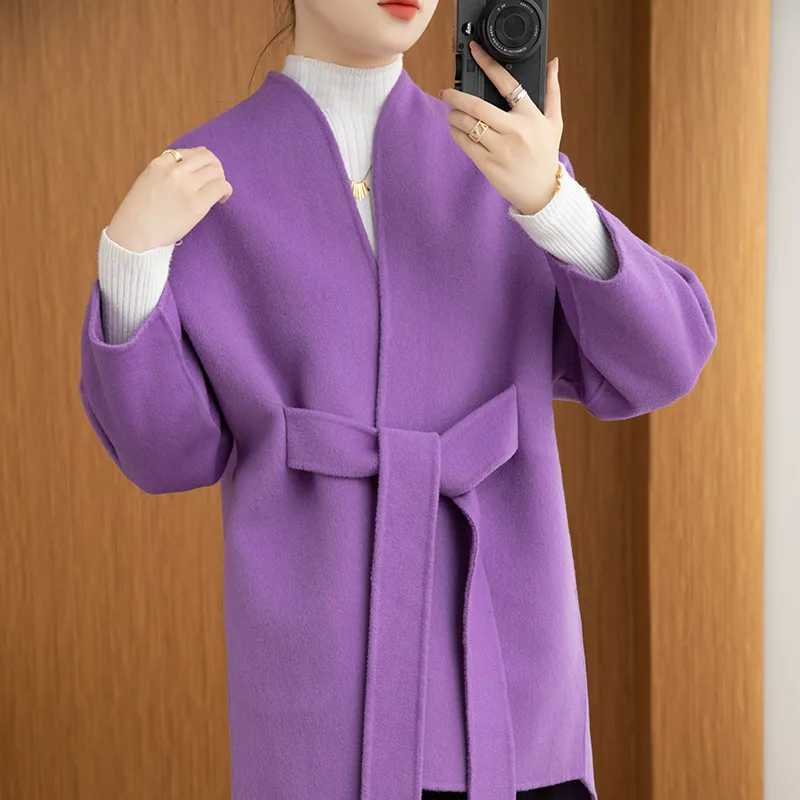 Winter Wool Coat For Women Fashion Korean Style Lady Trench Coat Cashmere Wool Loose Overcoat ZX2222X241009
