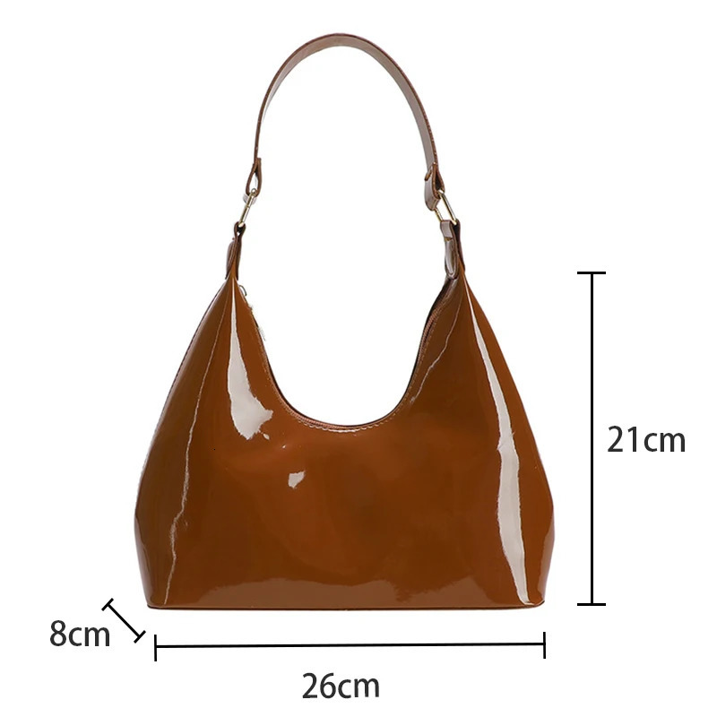 Fashionable lightweight luxurious glossy single shoulder handheld lingerie womens bag 241008