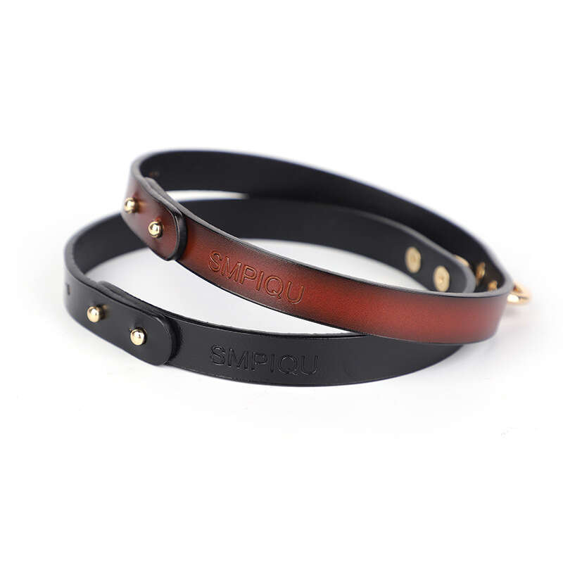 SM props, simple leather traction collar, high-end cowhide charm collar, suggestive choker adult products