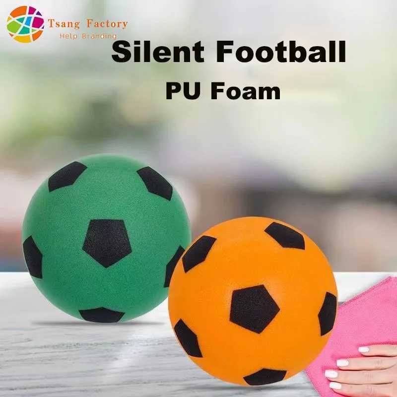 Sint Soccer Ball High density PU foam Quiet football indoor game Quiet bouncing ball Childrens sports toy game No noiseW241008