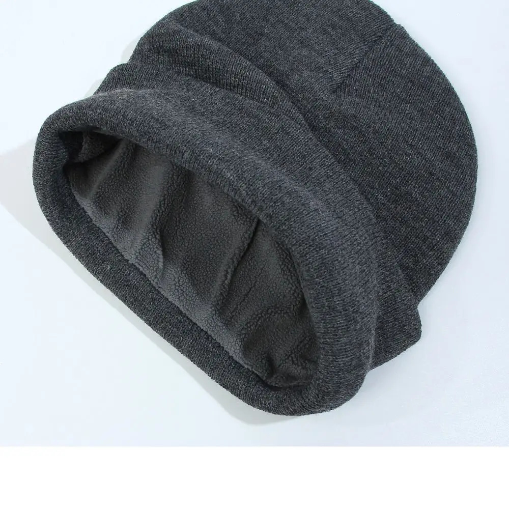 unisex classic mens casual beanie winter warm knit cuffs soft thick wool lining ski hat 241009