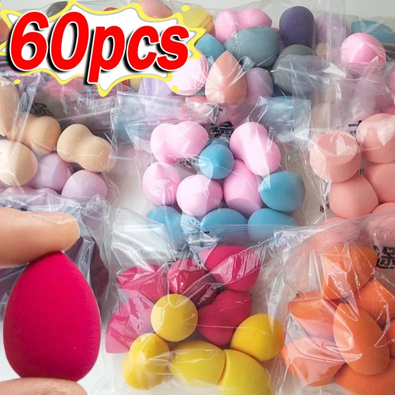 50 mini cosmetics egg puffs mixed with foundation make-up powder makeup mixer applicator sponge dry wet face puff air cushion tool 241008