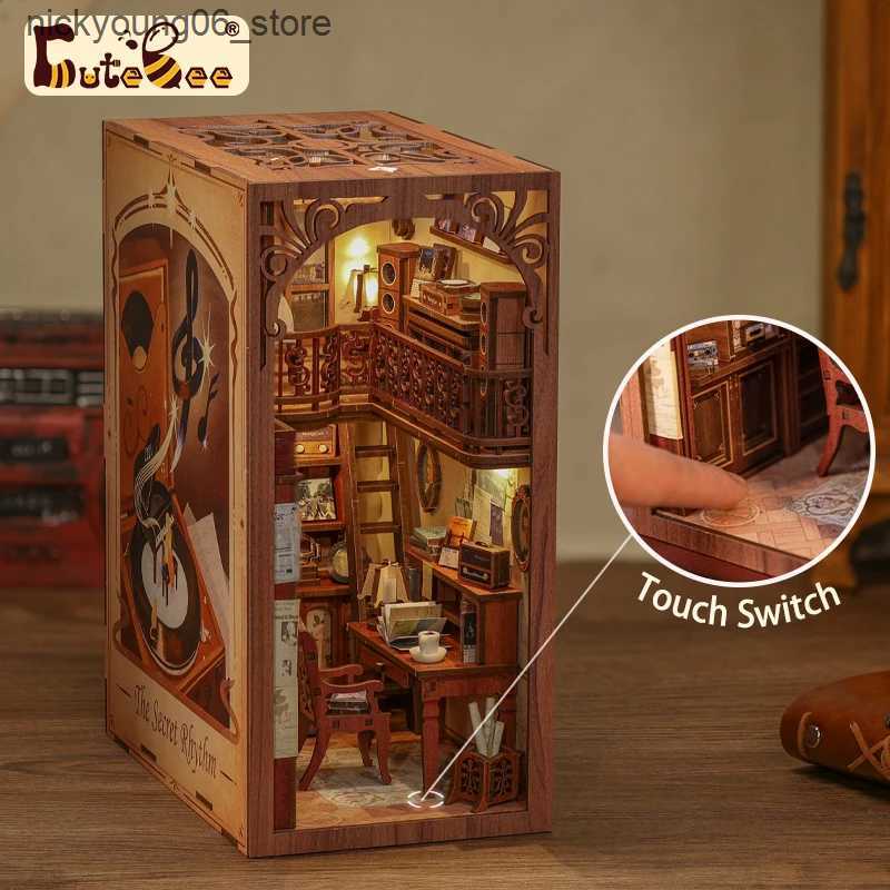 3D Puzzles CUTEBEE Puzzle 3D DIY Book Nook Kit with Touch Light Secret Rhythm Model Building Magic Pharmacist House Kit for Decoration Gift L240910