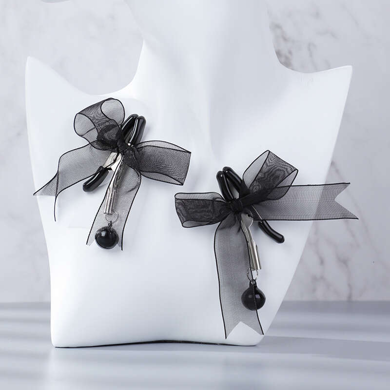 Adult products SM props lace bow sex nipple clip teasing flirting bell clitoral clip masturbation toy