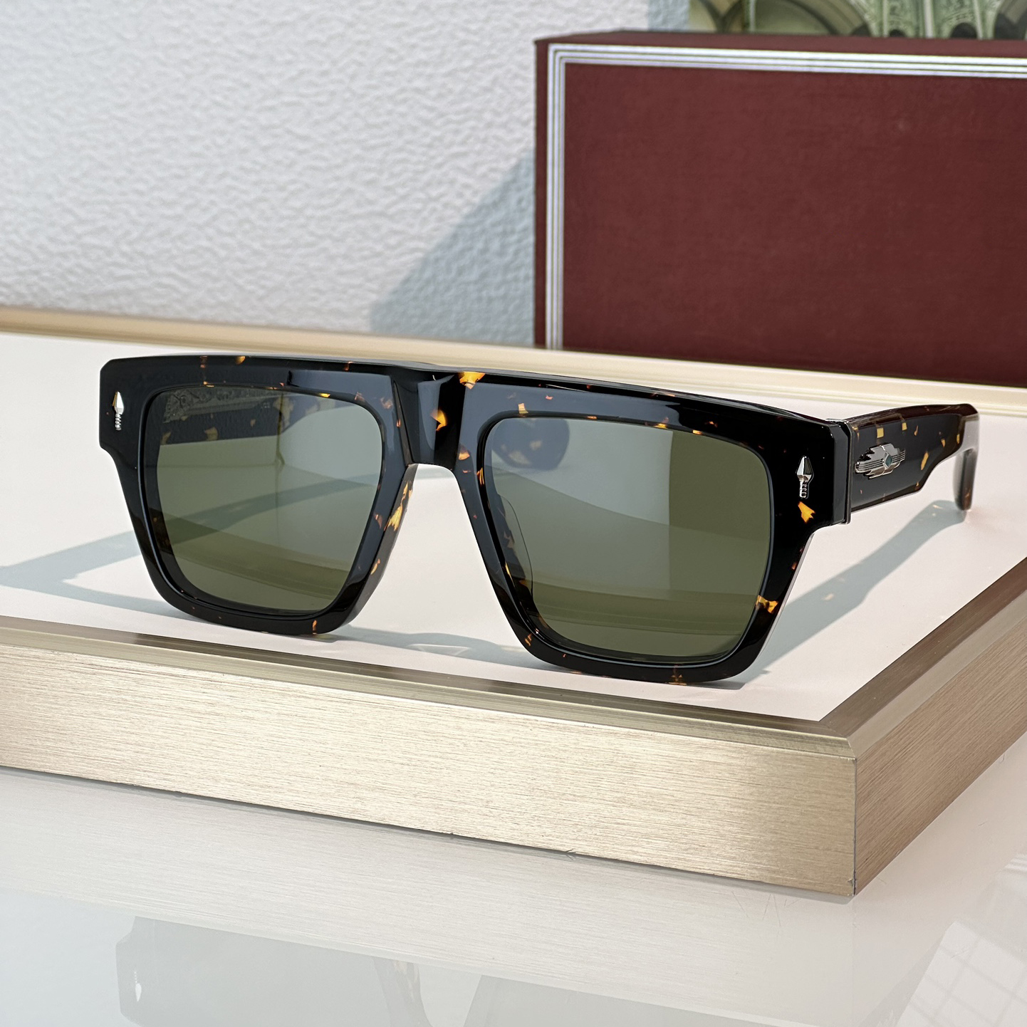 ACOMA Fashion Sunglasses For Men Women Summer Square Super Designer Stylish High Street Style Anti-Ultraviolet UV400 Plate Acetate Full Frame Glasses 