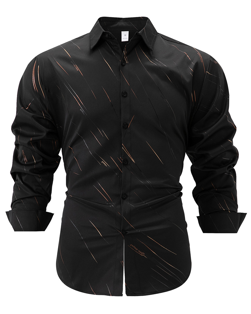 Mens Print Breathable Casual Blouse T-shirts Long Sleeve Tops 2024 Spring Summer Fashion High Quality Cotton T-Shirt Streetwear Hip Hop Style Hawaiian