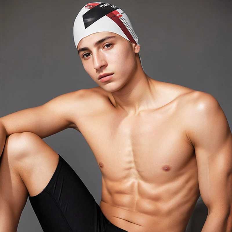 Neutral large-sized happy and comfortable swimming cap accessory suitable for men and women waterproof fish tail CL241009