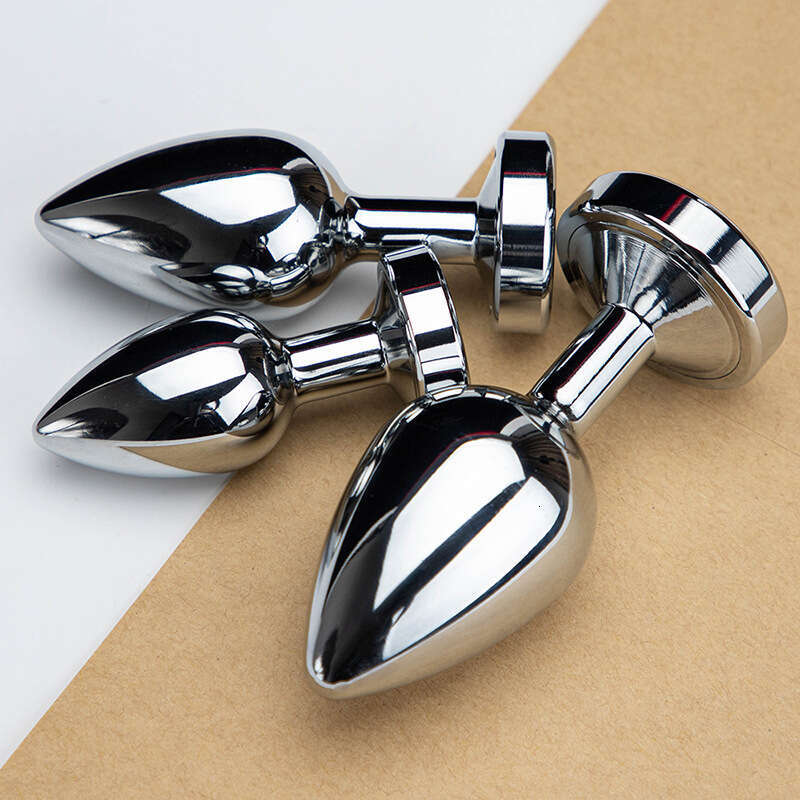 Female SM prop anal expander glowing metal anal plug female slave punishment training erotic anal plug alternative adult product