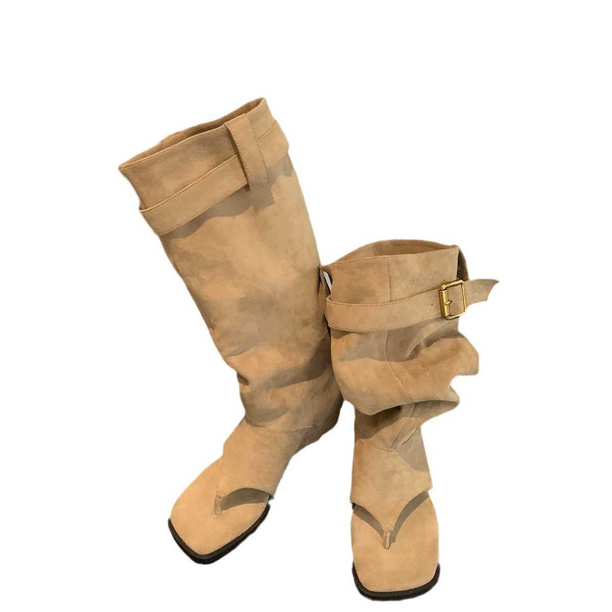 Summer Fashion Boots Fashionable Toes Martin Boots Western Skinny Mid Stacked Ankle Boots For Women 240826