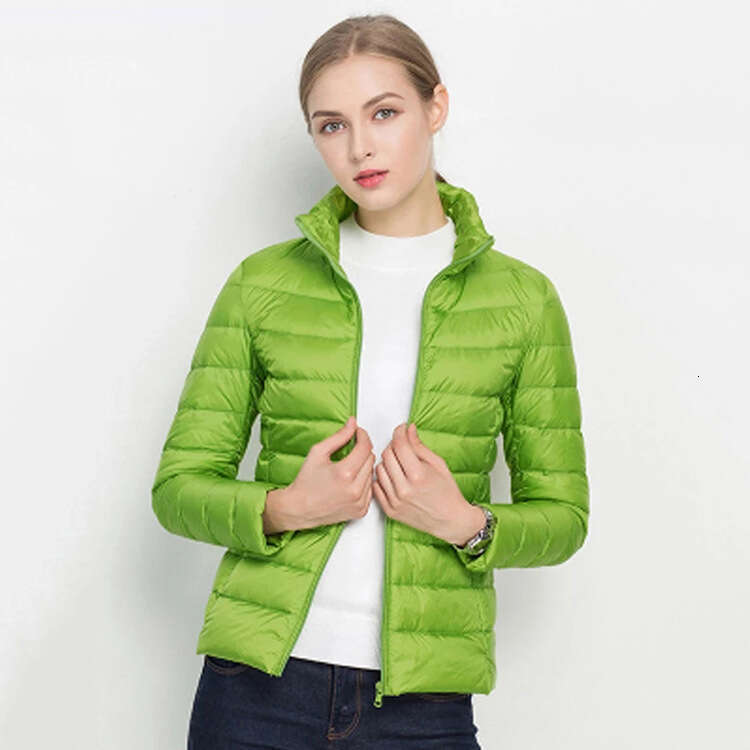 2024 Autumn/Winter Fashionable Lightweight White Duck Stand up Collar Slimming Womens Winter Down Jacket