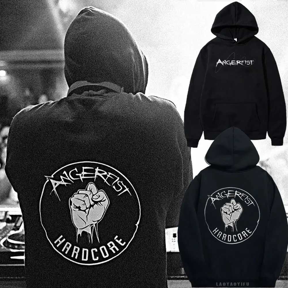 Men's Hoodies Sweatshirts Autumn Angerfist Mens Fashion Hoodie Hardcore Techno MAINSTREAM GABBA Womens Hoodie Angerfist Dutch Gabber Music Sweats