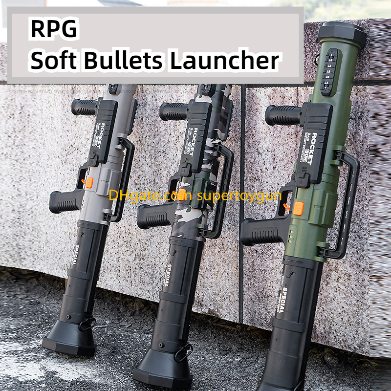 RPG Howitzer Stinger Launcher Gun Soft Bullet Blaster Manual Armas Model Toy For Adults Kids Boys C