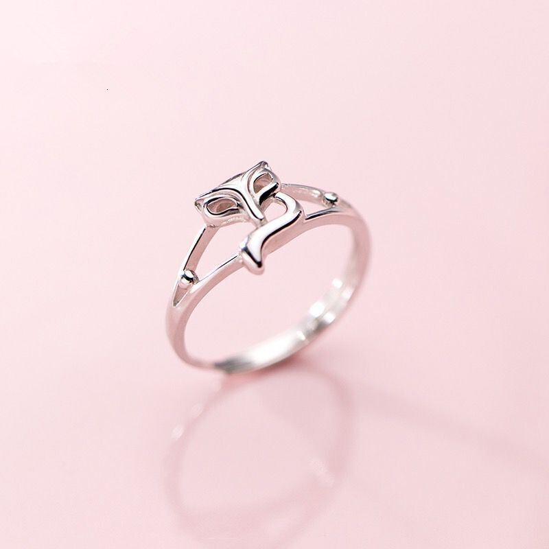 Fashion Personalized Little Fox Female Temperament Hollow Ring Simple Handpiece