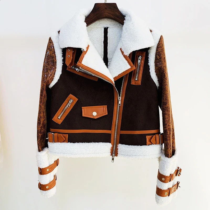High quality latest winter ner jacket womens zipper synthetic fur decal coat 241008
