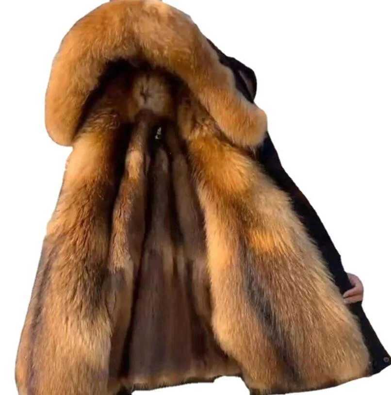 Down Long Waterproof Jackets faux Fur Coat For Man winter Jacket puffer jacket men 2023 Winter warm coats Men clothing LX241009