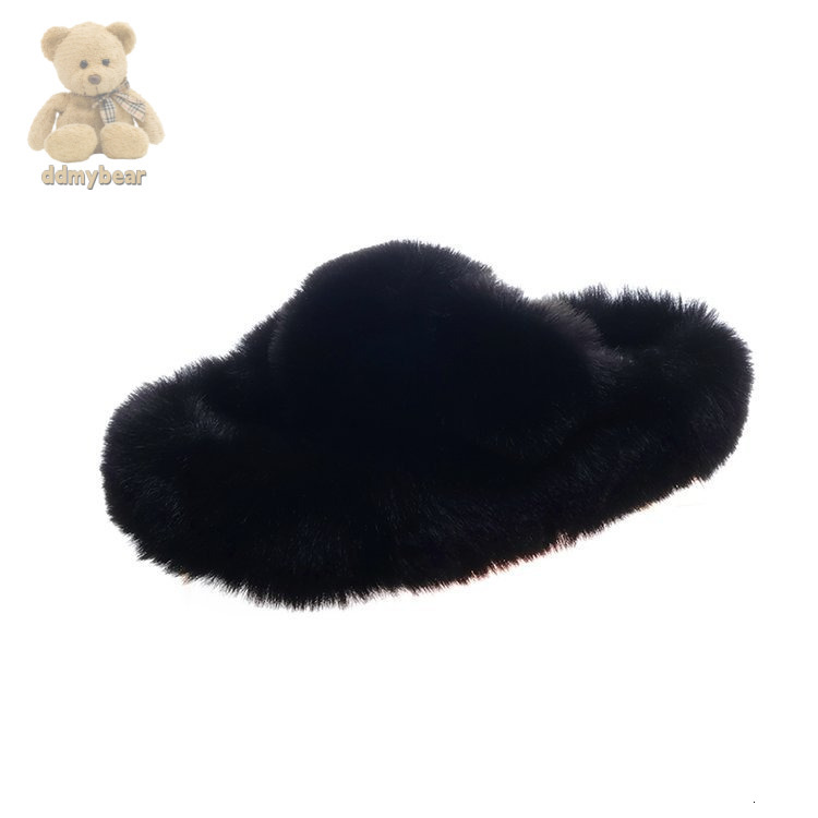 Ddmybear Stepping On Poop Like Fur For Women Wearing Outside, Spring Autumn Style Thick Sole Plus Size Plush Office Home Cotton Slippers Chinese Brand