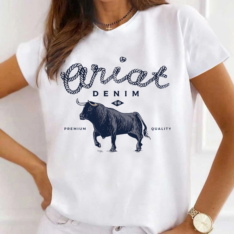 Womens T Shirts Letter Print White Slim Short Sleeve T-shirt Women Summer Outdoor Fashion Cloth