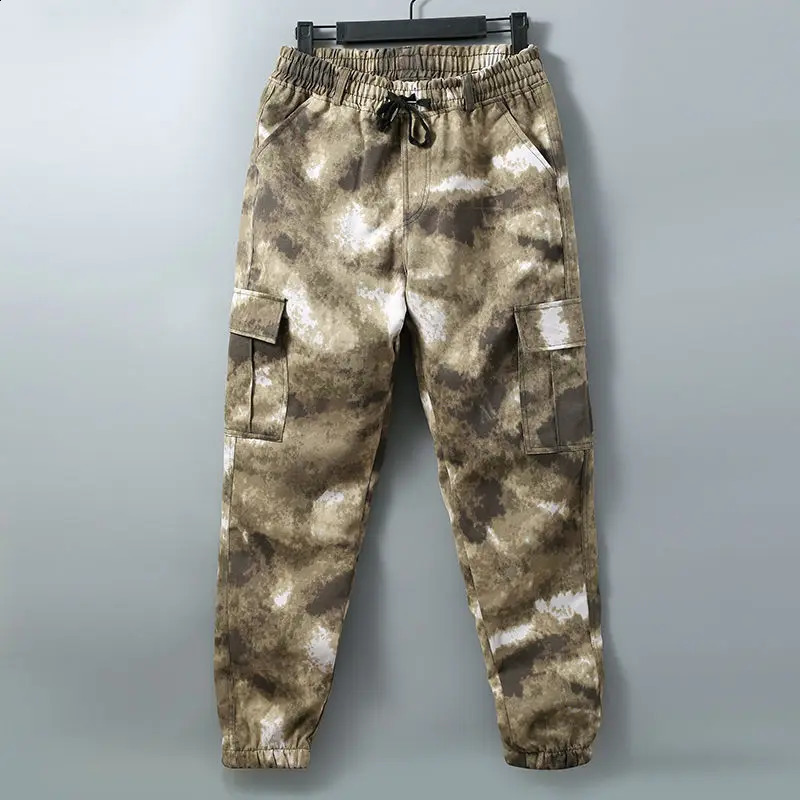 Men Clothing Two Pieces Set 2023 Training Twopiece Sweatshirt Cargo Pants Man Apparel Heavy Jackets Labor Work Camouflage Suit 241008