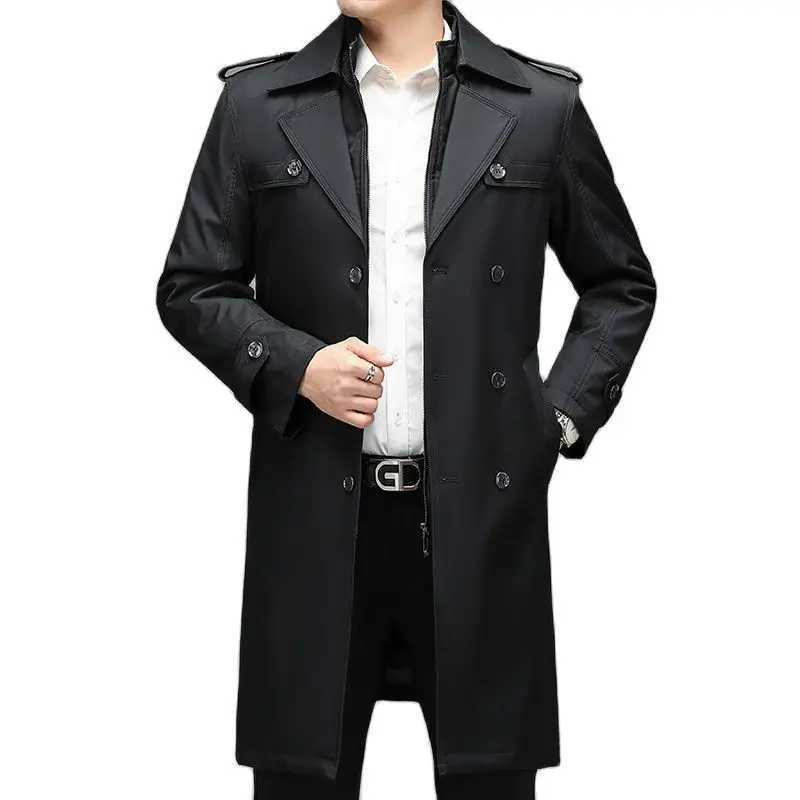 BATMO Mens Casual 90% White Duck Down Jackets Thick Warm Parkas Outwear Down Coats Trench Coat Long Overcoat 3187 LX241009