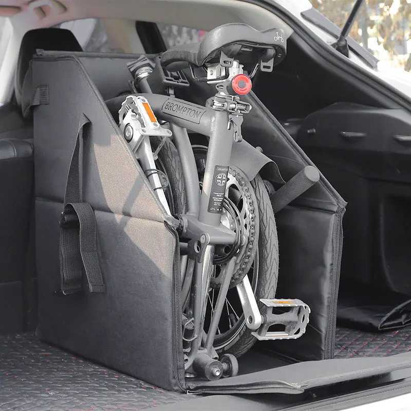Portable folding bicycle storage box for Brompton dustproof and waterproof car trunk transport storage box