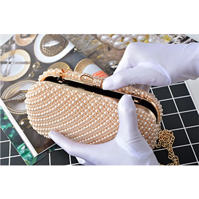 selling sweet ladies and girls pearl club bags in Europe the United States elegant party night 241008