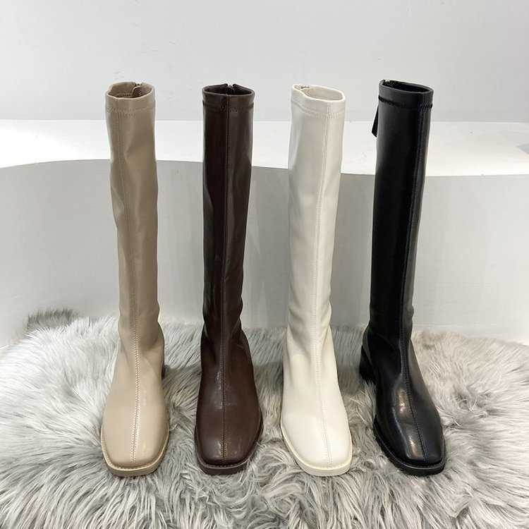 Martin Boots For Women Womens Fashion Boots Knight Boots White Long Boots Skinny Boots Long Tube Martin Boots 240826