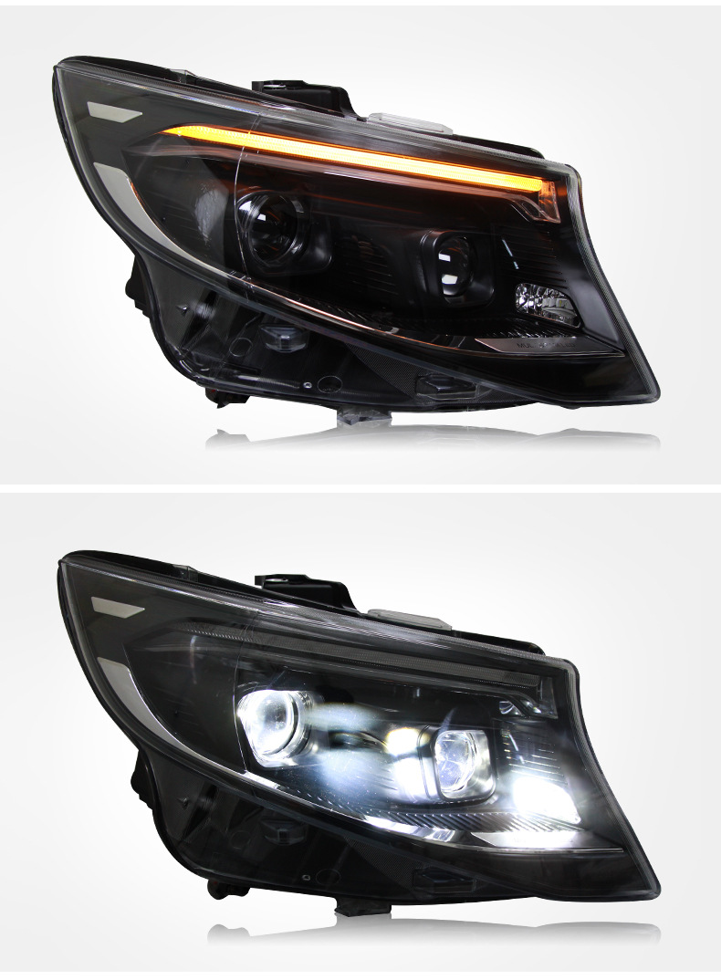 Headlight For BENZ VITO 20 18-2024 V260 Headlight Assembly Far and Near LED Flowing Light Turn Signal