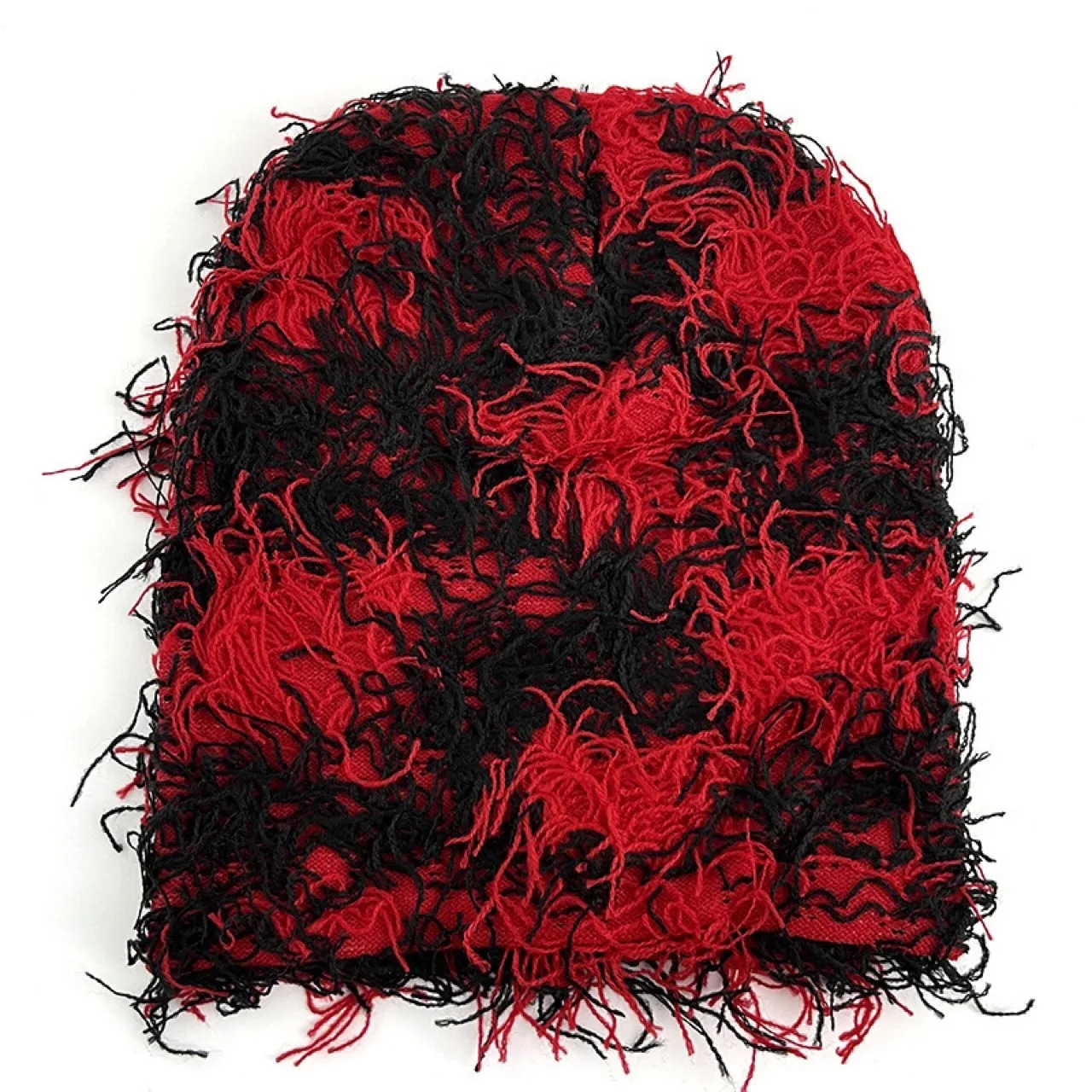 Hip Hop Balaclava Distressed Knitted Hat Winter Full Face Ski Mask Beanie Neutral Outdoor Camo Warm 241009