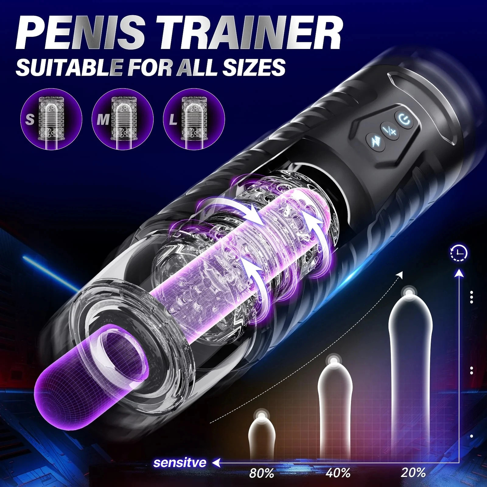 Hannibal Automatic Male Masturbators 7 Thrusting Rotating Suction Cup for Penis Stimulation Adult Toys Men 240914