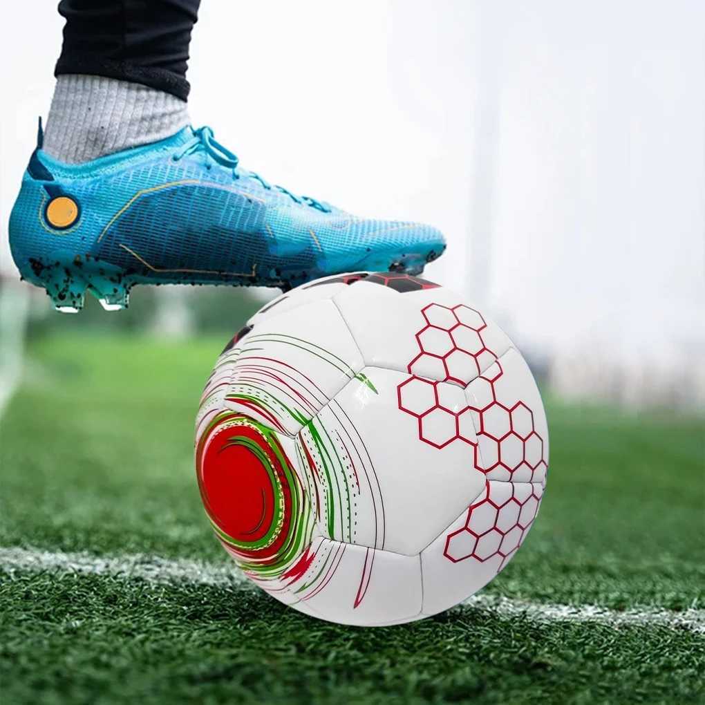New Blue Football Outdoor Game Training Official Size 5 PVC Trainer Team Match FootballW241008