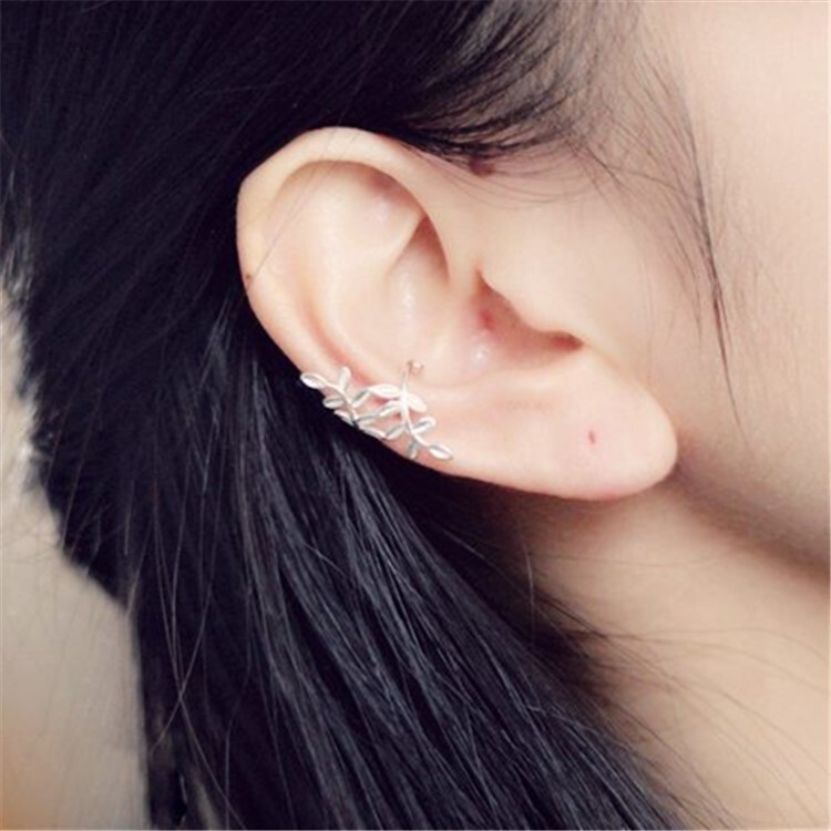 earring without hole, female circular bone U-shaped leaf clip, ear clip