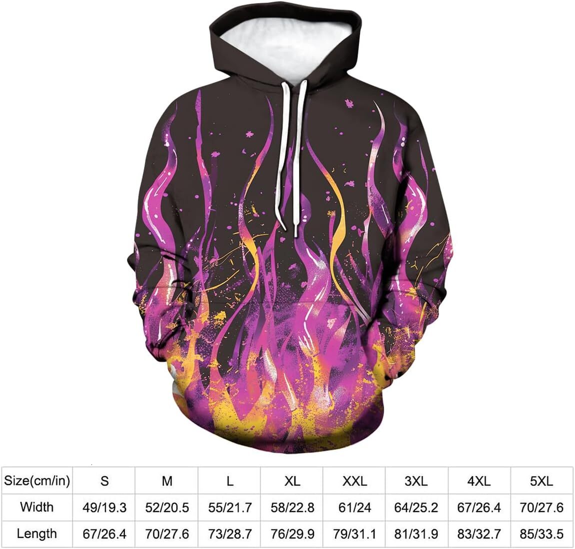 Hoodie for Mens Womens Men Women Fashion 3D Print Novelty Hoodies Cool Flame Graphic Hoodie Pullover Sweatshirts With Pockets Graphic tracksuit