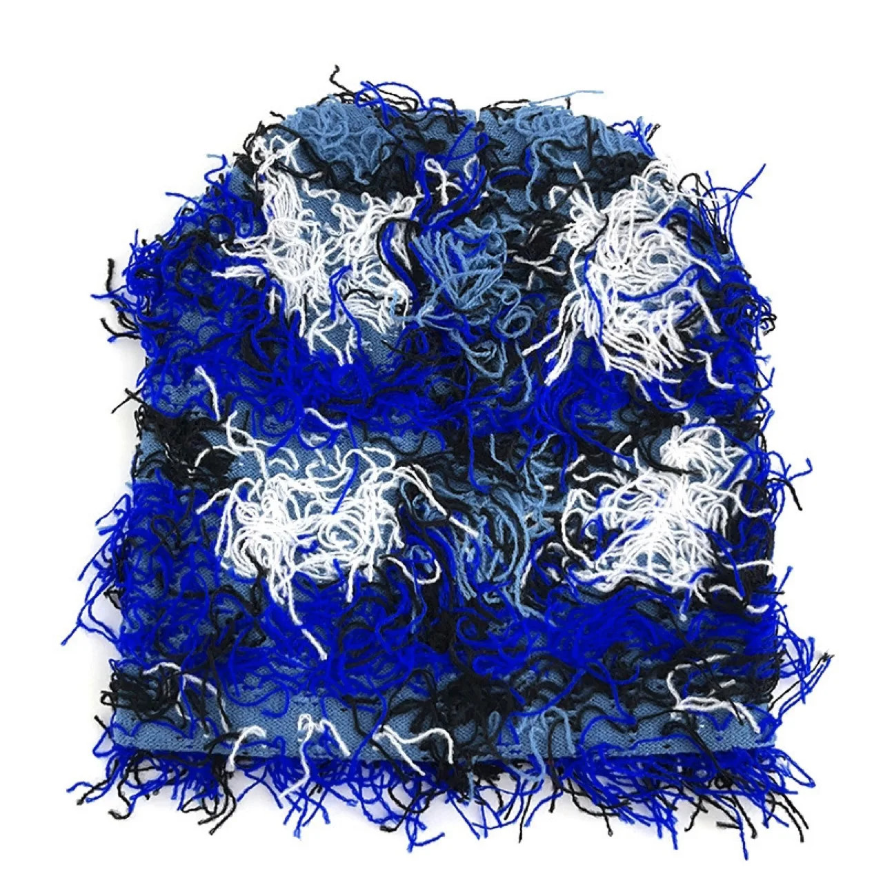 Hip Hop Balaclava Distressed Knitted Hat Winter Full Face Ski Mask Beanie Neutral Outdoor Camo Warm 241009