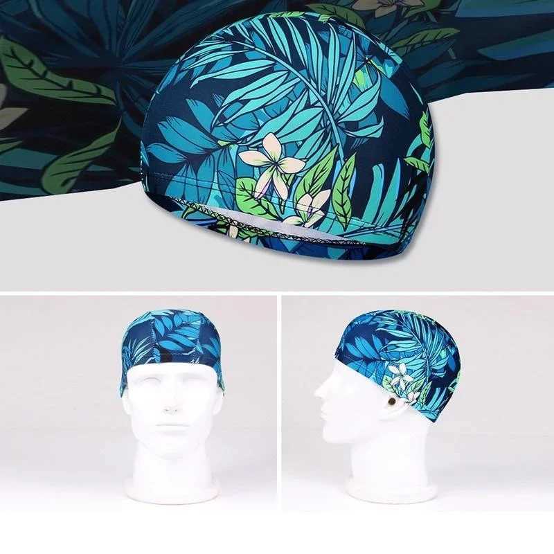 Adult swimming cap mens and womens new cloth cap student swimming cap high elasticity comfortable and fashionable swimming cap CL241009
