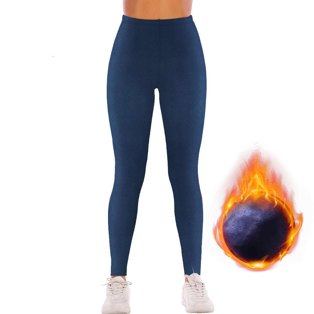 New autumn winter warm and thick brushed cropped pants with high waist, hip lifting, slimming yoga leggings