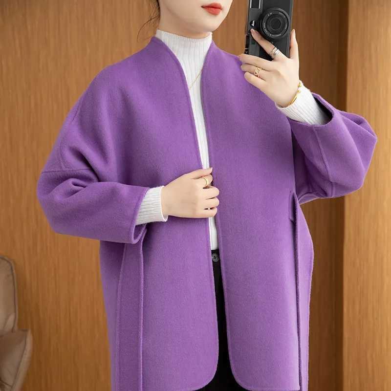 Winter Wool Coat For Women Fashion Korean Style Lady Trench Coat Cashmere Wool Loose Overcoat ZX2222X241009