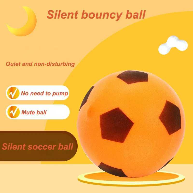 Sint Soccer Ball High density PU foam Quiet football indoor game Quiet bouncing ball Childrens sports toy game No noiseW241008