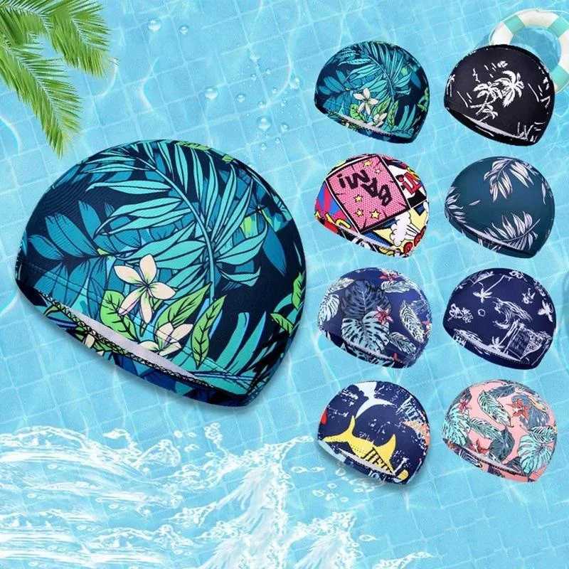 Adult swimming cap mens and womens new cloth cap student swimming cap high elasticity comfortable and fashionable swimming cap CL241009